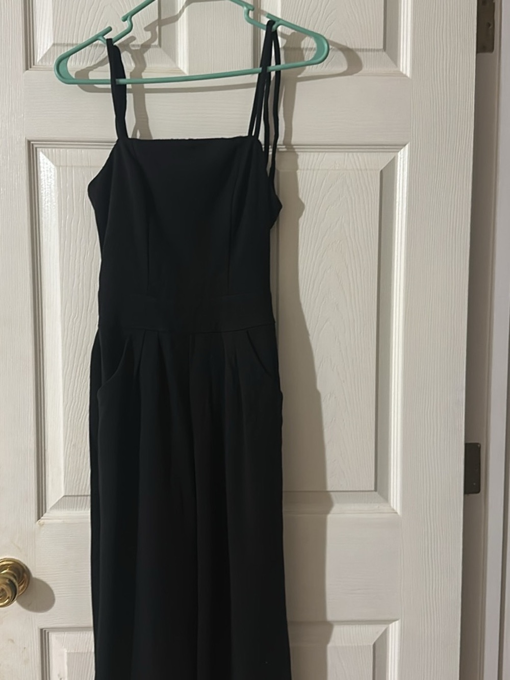 Emerald Sundae Black Maxi Dress with Spaghetti Straps